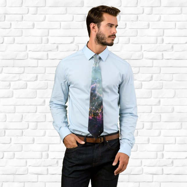 Rainbow Crab Nebula Tie (Rainbow Crab Nebula Neck Tie)
