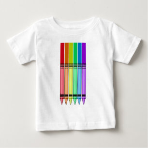 Rainbow Crayon Baby T-Shirt