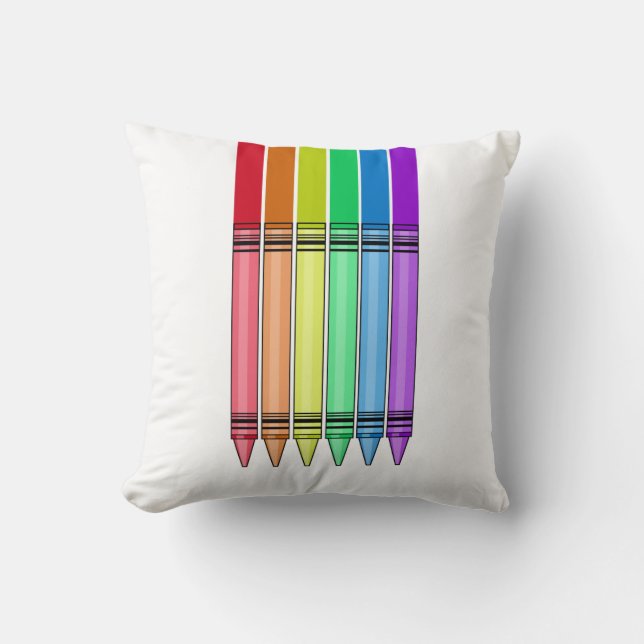 Rainbow Crayon Cushion (Front)