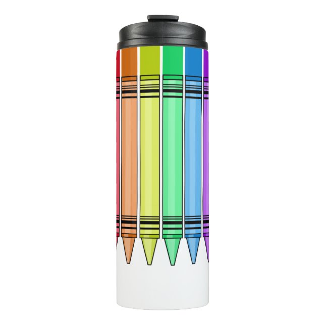 Rainbow Crayon Thermal Tumbler (Front)