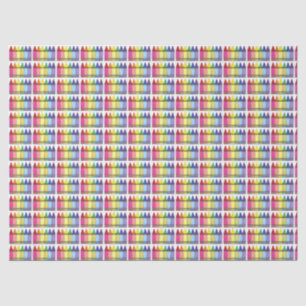 Rainbow Crayons Artist Art Class Birthday Party Tissue Paper