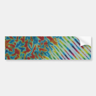 Rainbow Crinkle & Stripe Tie Dye Bumper Sticker