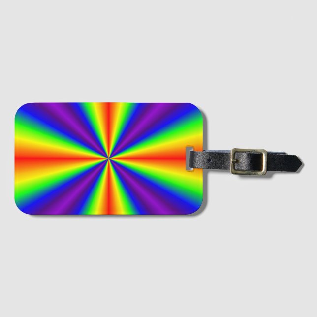 Rainbow Cross Luggage Tag (Front Horizontal)