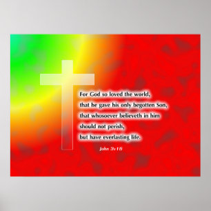 Rainbow Cross Poster