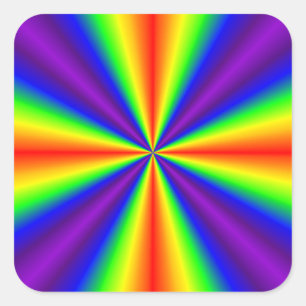 Rainbow Cross Square Sticker