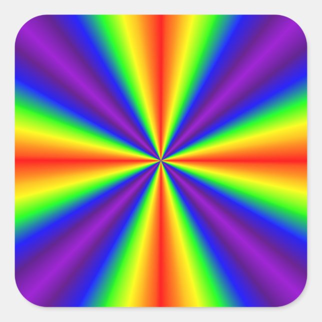 Rainbow Cross Square Sticker (Front)
