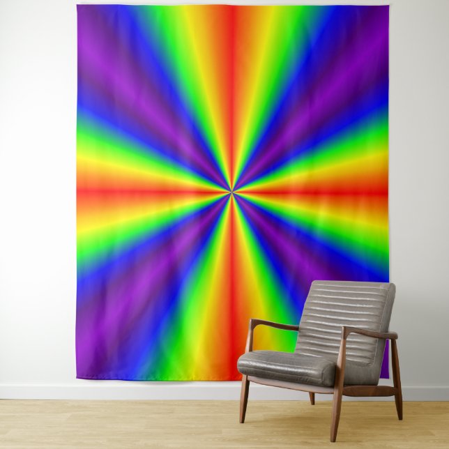 Rainbow Cross Tapestry (In Situ)