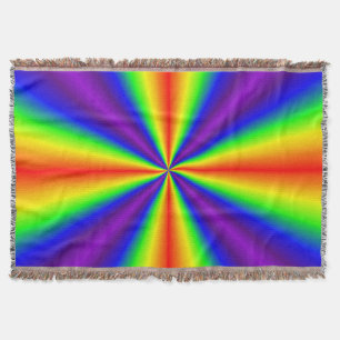 Rainbow Cross Throw Blanket