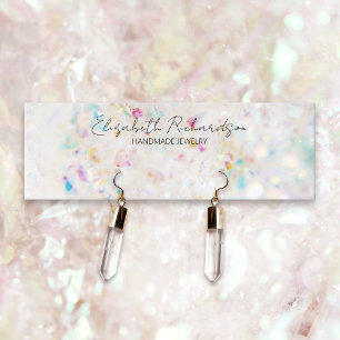 Rainbow Crystal Elegant Earring Holder Display  Mini Business Card