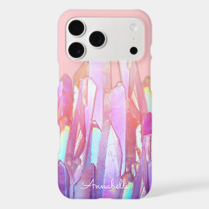 Rainbow Crystals on Pink