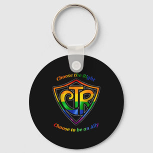 Rainbow CTR - LDS LGBT Ally Key Ring