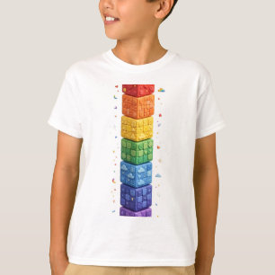 Rainbow Cube Tower T-Shirt