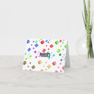 Rainbow Cubes Thank You Card