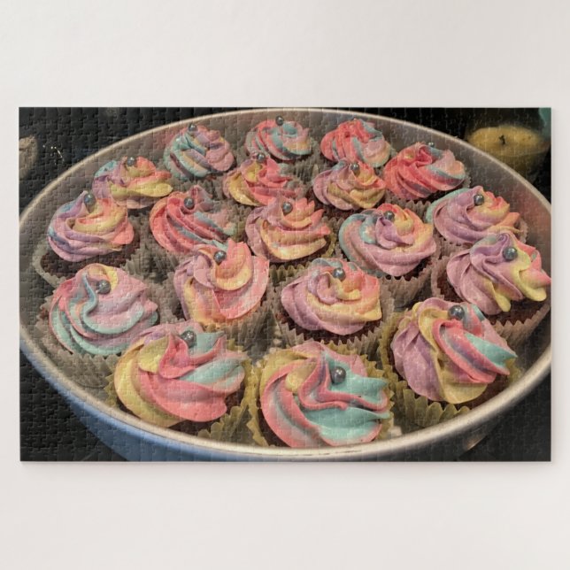 rainbow cupcakes puzzle (Horizontal)
