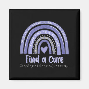 Rainbow Cure Hope Fight Strength Oesophageal Cance Magnet