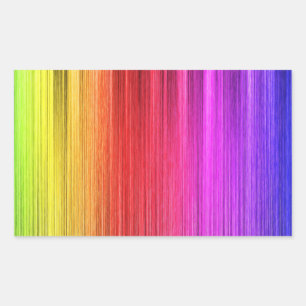 Rainbow Curtain Design Rectangular Sticker