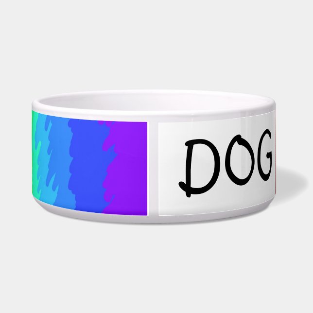 rainbow customisable dog bowl (Back)