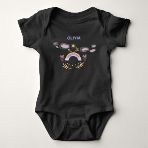 Rainbow customised baby bodysuit