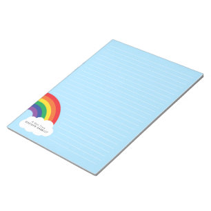 Rainbow Cute Kids Personal Stationary Notepad