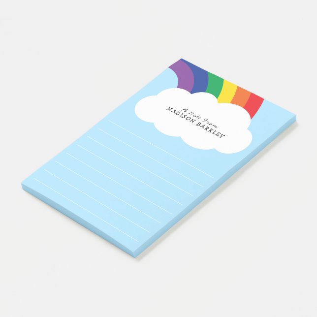 Rainbow Cute Kids Post-it Notes (Angled)