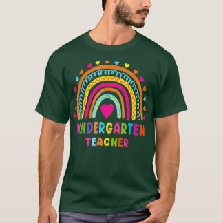 Rainbow Cute Kindergarten Teacher Back To School T-Shirt