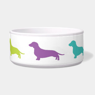 Rainbow Dachshund bowl