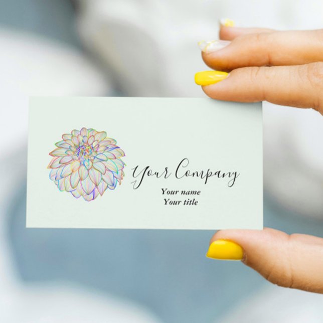Rainbow Dahlia Business Card (Creator Uploaded)