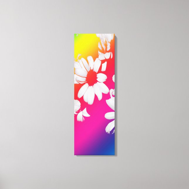 Rainbow daisies canvas print (Front)