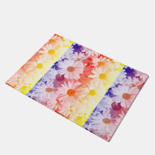 Rainbow Daisies Doormat