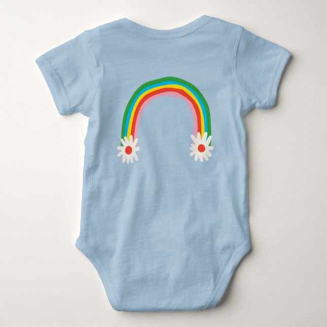 Rainbow & Daisy Baby Bodysuit (Back)