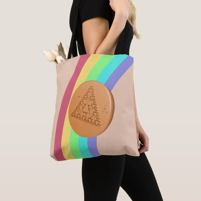 Rainbow Dalgona Candy Tote Bag (Close Up)