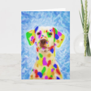 Rainbow Dalmatian Card