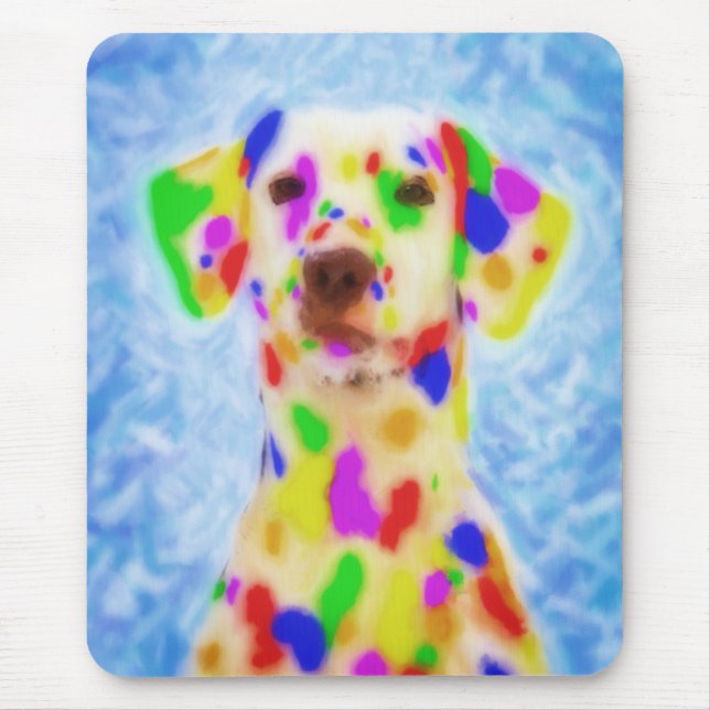 Rainbow Dalmatian Mouse Pad (Front)