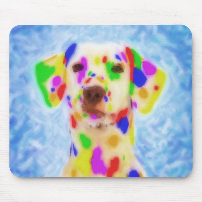 Rainbow Dalmatian Mouse Pad (Front)