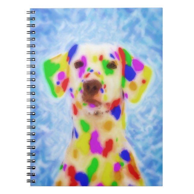 Rainbow Dalmatian Notebook (Front)