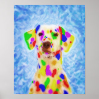 Rainbow Dalmatian Poster
