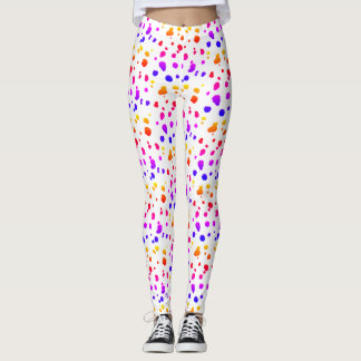 Rainbow Dalmatian Spots Leggings