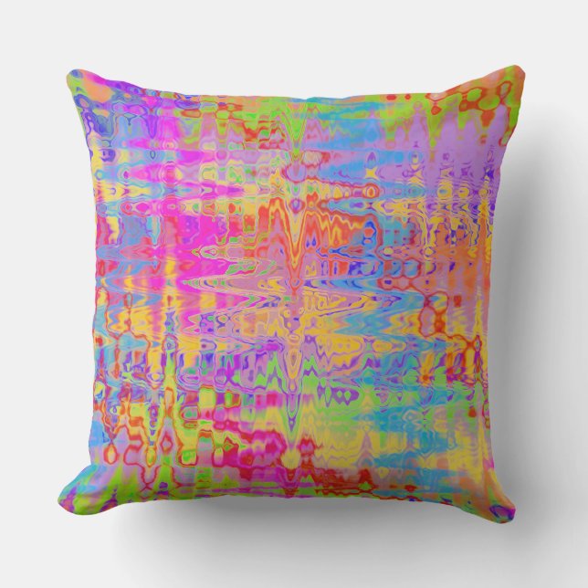 Rainbow Dance Abstract Outdoor Cushion (Front)