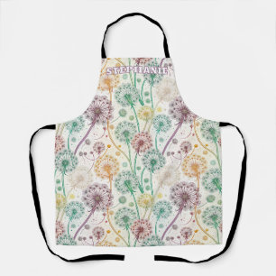 Rainbow Dandelion Breeze – Whimsical Floral Apron