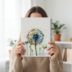 Rainbow Dandelion, custom Notebook