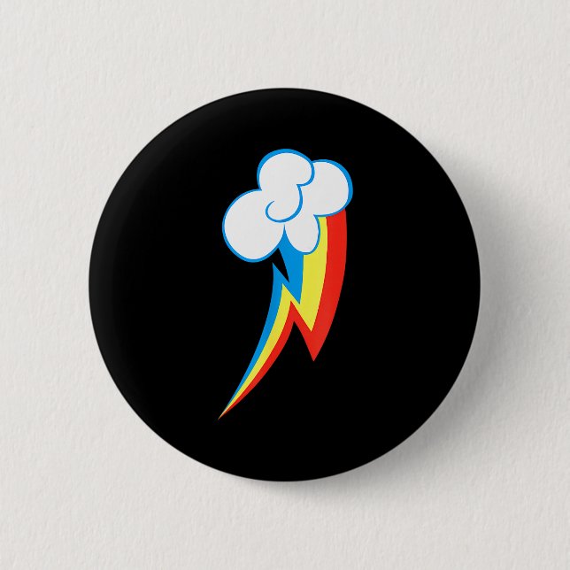 Rainbow Dash Cuties Mark  6 Cm Round Badge (Front)