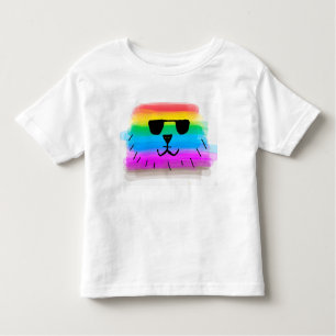Rainbow Dawg summer hokiday Toddler T-Shirt