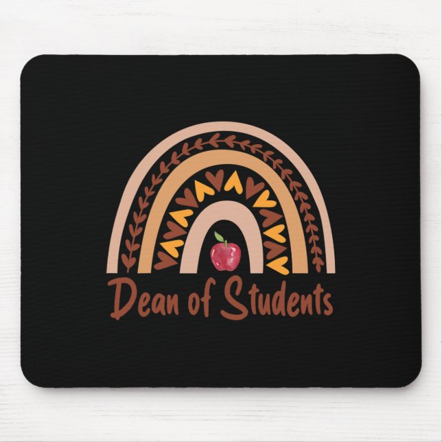 Rainbow Dean of Students Back to School Appreciati Mouse Pad (Front)