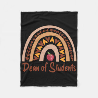 Rainbow Dean Of Students Byck To School Appreciati Fleece Blanket