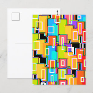Rainbow Deco Home Living Abstract Postcard