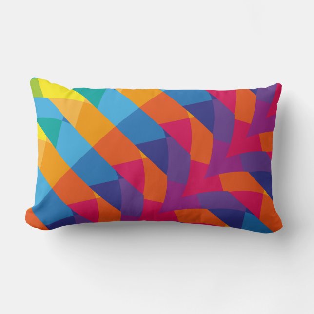 Rainbow Deluxe Graphical Pattern Pillow (Front)