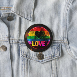 Rainbow Design Love Digital Art 7.5 Cm Round Badge