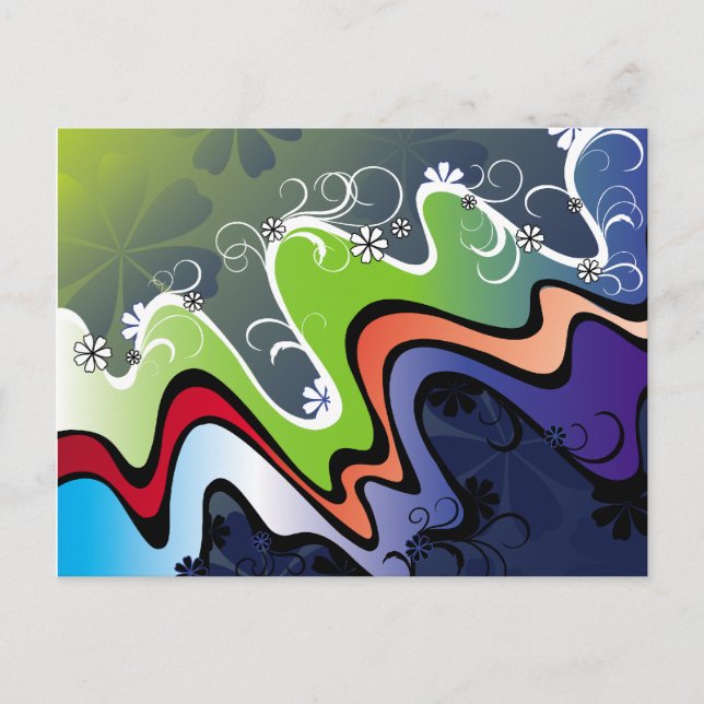 rainbow design postcard (Front)