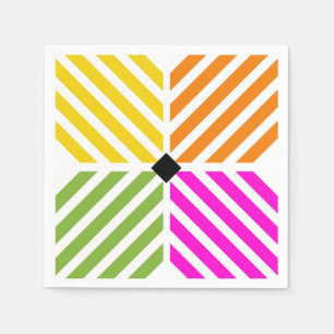 Rainbow Diagonal Stripes Napkin