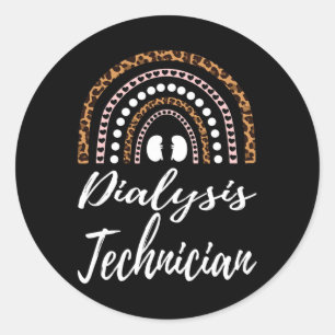 Rainbow Dialysis Technician And Dialysis Nurses Classic Round Sticker